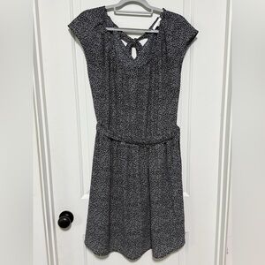 LC Lauren Conrad Black and White Midi Dress